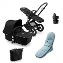 PACK INVIERNO Cochecito Duo Bugaboo Fox Cub chasis negro