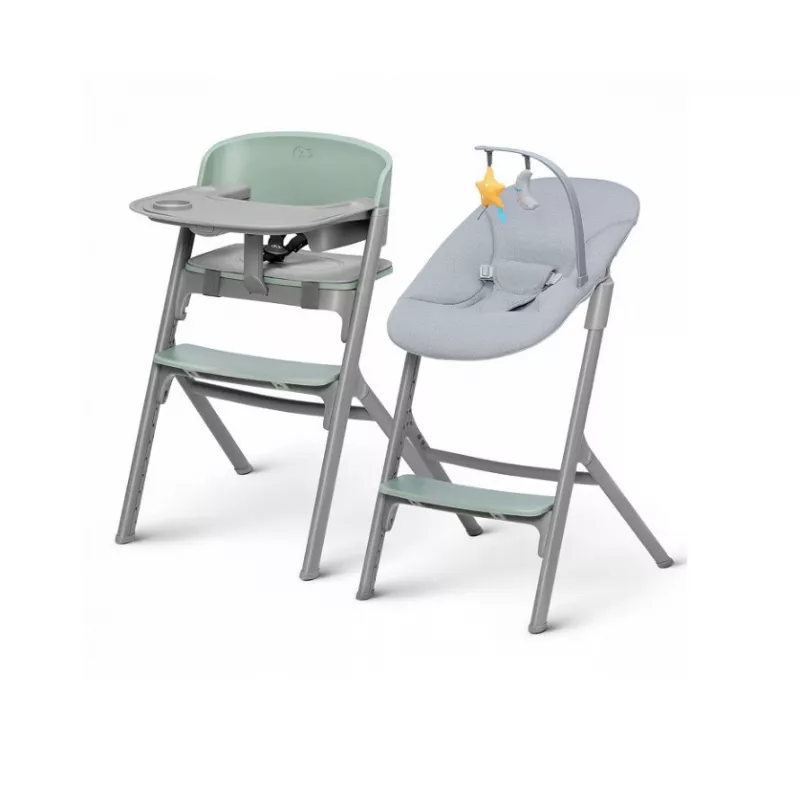 Cadeira alta Kinderkraft Livy 4 em 1 com espreguiçadeira Calmee Cadeira alta Kinderkraft Livy 4 em 1 com espreguiçadeira Calmee