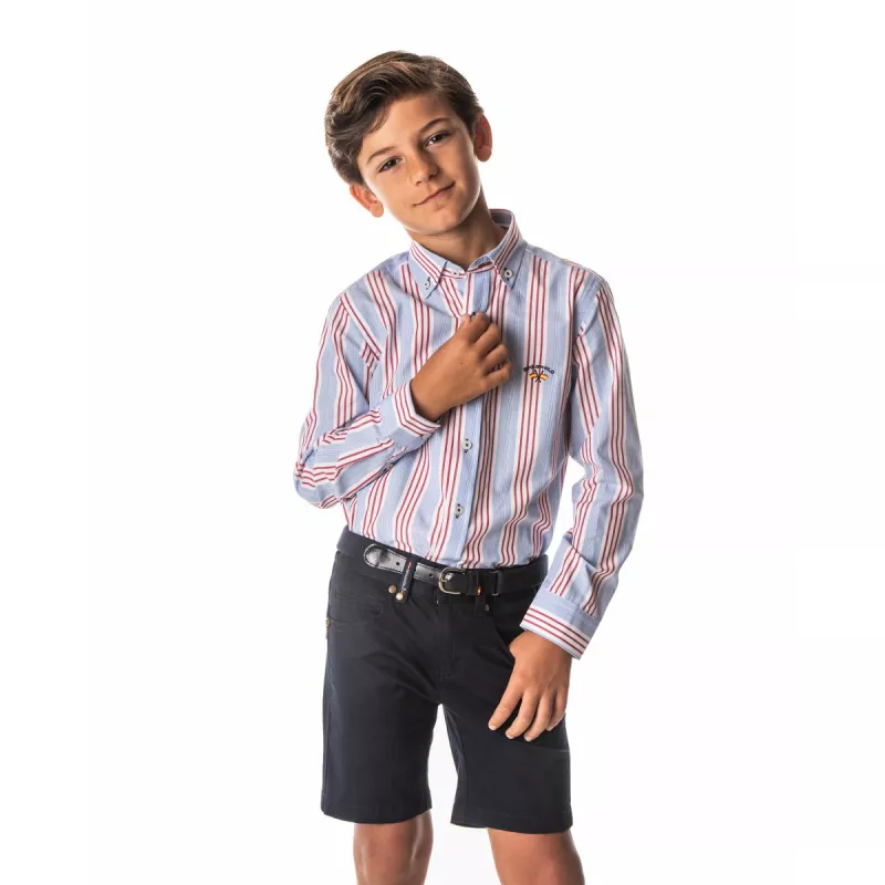 Camisa Spagnolo cuello boton rústico 4410