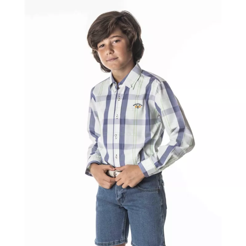 Camisa Spagnolo gola com botões e popelina 4525