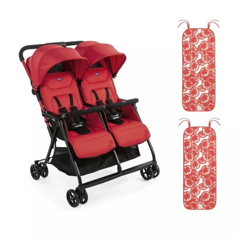 PACK Silla Paseo Gemelar Chicco Ohlala Twin con 2 colchonetas