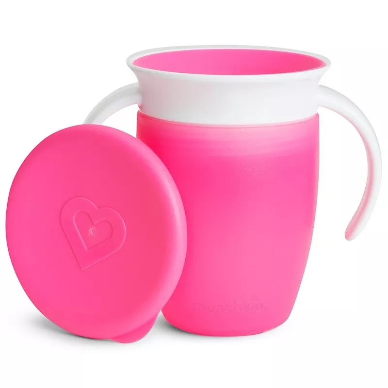 Taza antigoteo Miracle 360º Munchkin con asas y tapa 200ml