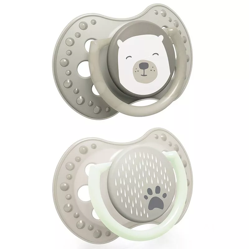 Mini chupetas dinâmicas LOVI Buddy Bear 2 peças.
