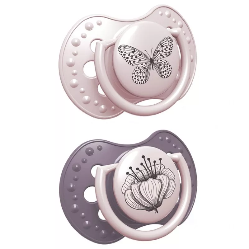Mini chupetas LOVI Botanic dynamic 2 peças.