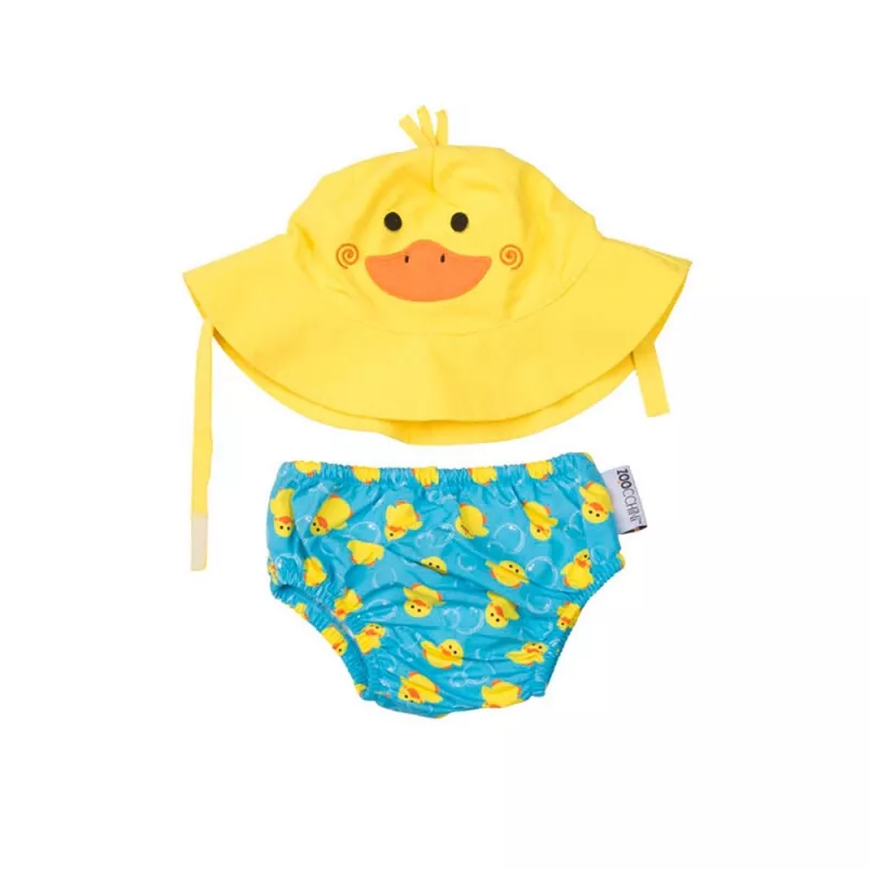 Bañador pañal y gorro Zoocchini Pato