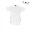 Body Cambrass Recém-nascido M.Corta Tencel Branco