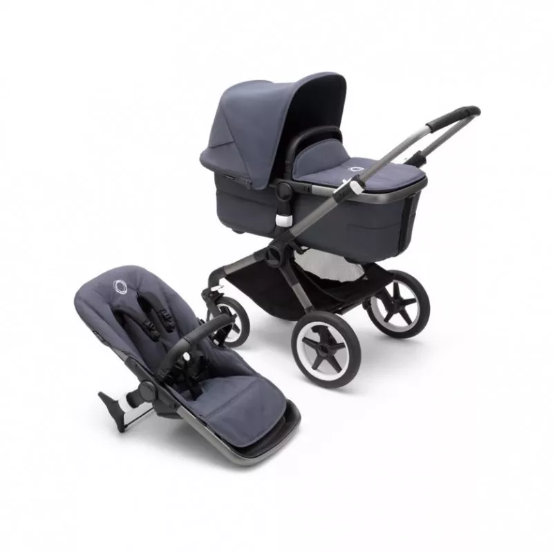 Cochecito DUO Bugaboo Fox 3 Completo One box Stormy blue