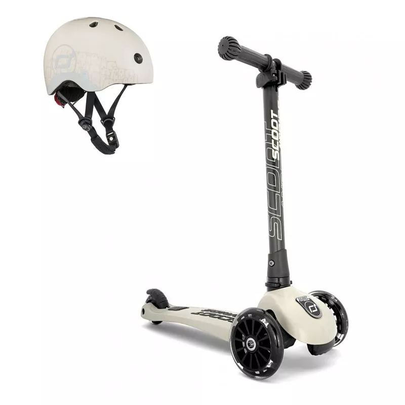Scooter Scoot and Ride HIGHWAYKICK 3 LED com capacete refletor
