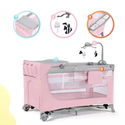 Cuna de viaje Kinderkraft LEODY con accesorios