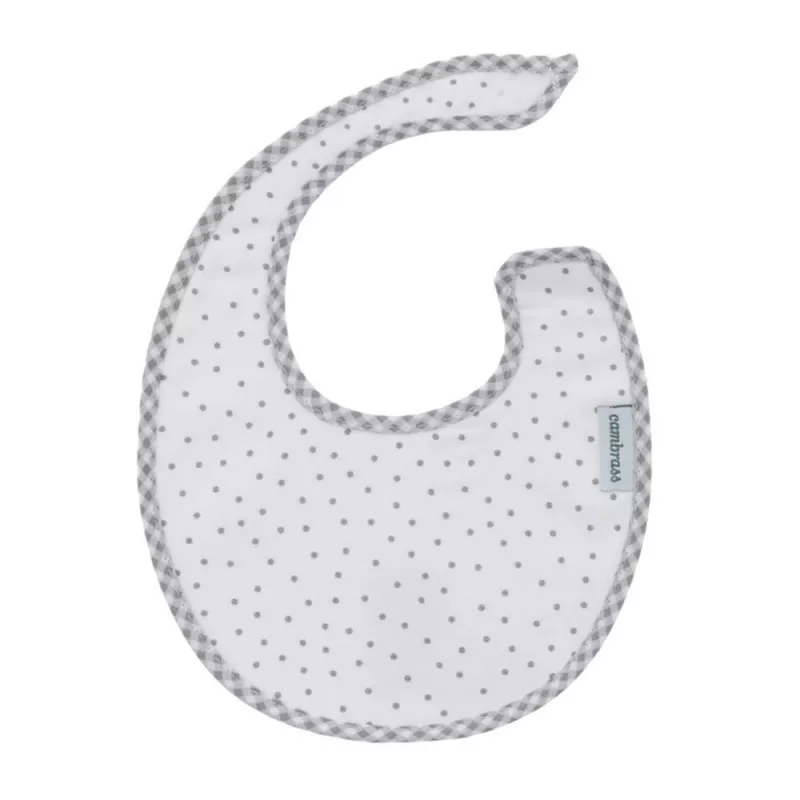 Babero Redondo Cambras con Velcro Vichy10
