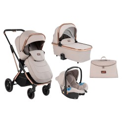 Cochecito Trio Kikka Boo Angele Beige Cromado