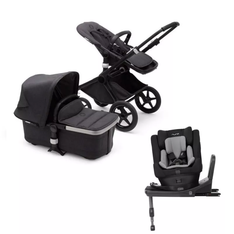 Cochecito Bugaboo Fox2 Mineral Completo Negro/Negro Lavado