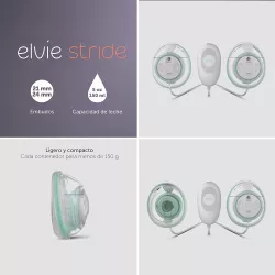Extrator de leite elétrico portátil Elvie STRIDE Duplo | Crioh.com