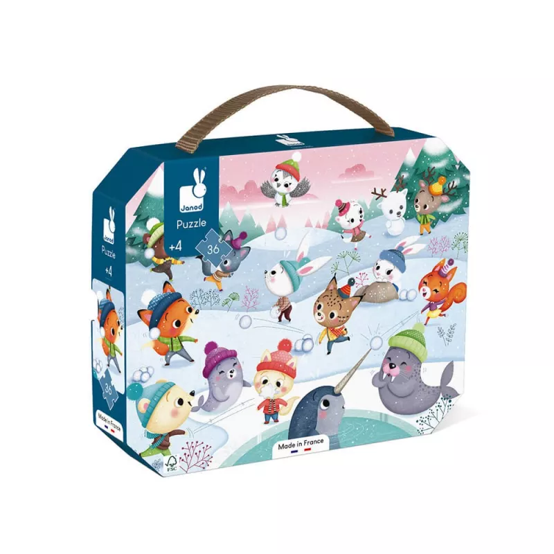 Puzzle Janod PUZLE FIESTA EN LA NIEVE 36 PIEZAS