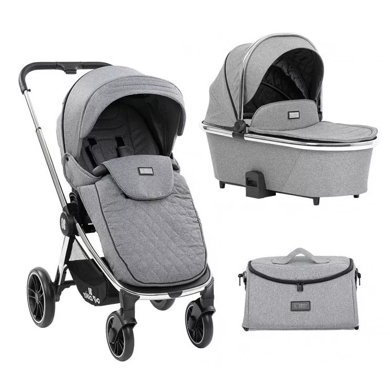 Cochecito Duo Kikka boo Vicenza Gris Melange