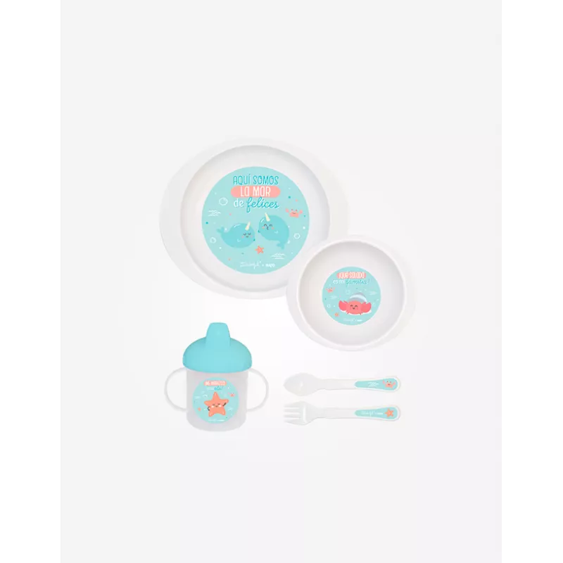 Vajilla Saro 5 piezas La mar de felices para microondas