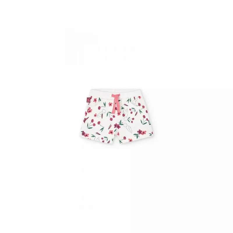Short Boboli felpa estampada