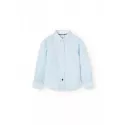 Camisa Boboli linho manga comprida às riscas
