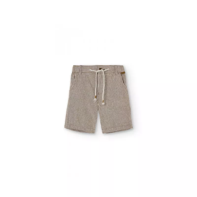 Bermudas Boboli lino listada