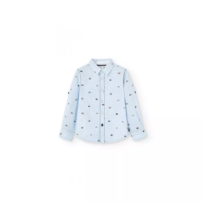 Camisa Boboli estampa de popelina