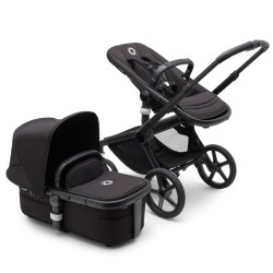 Cochecito DUO Bugaboo Fox 5 Negro Negro Medianoche con saco de regalo