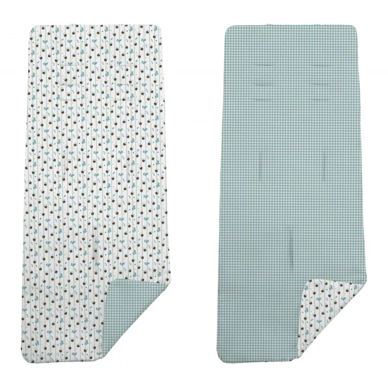 Colchoneta Reversible Dydados Abejas Vichy