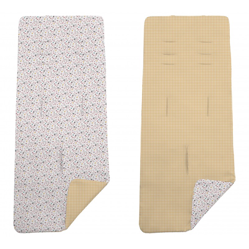 Almofada de colchão reversível Dydados Vichy Flowers
