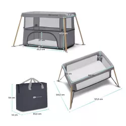 Pack Presente Duo Kinderkraft NEA 2 em 1 com minicama Movi e berço Mimi