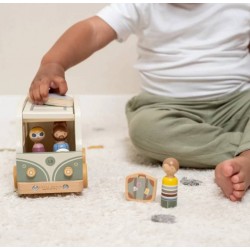 Furgoneta Retro y Muñeco Encajables Little Dutch