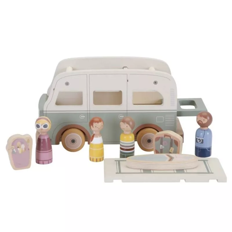 Furgoneta Retro y Muñeco Encajables Little Dutch