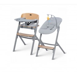 Pack Cadeira alta Kinderkraft Livy 4 em 1 com rede Calmee com conjunto de 5 taças