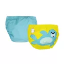 Conjunto de 2 fatos de banho « Zoocchini » com motivo de foca e proteção UPF 50