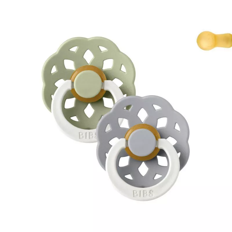 2 BIBS Chupetas Boheme Nocturnas Redondas 0-6m