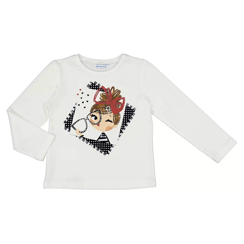 T-shirt Mayoral manga comprida serigrafada