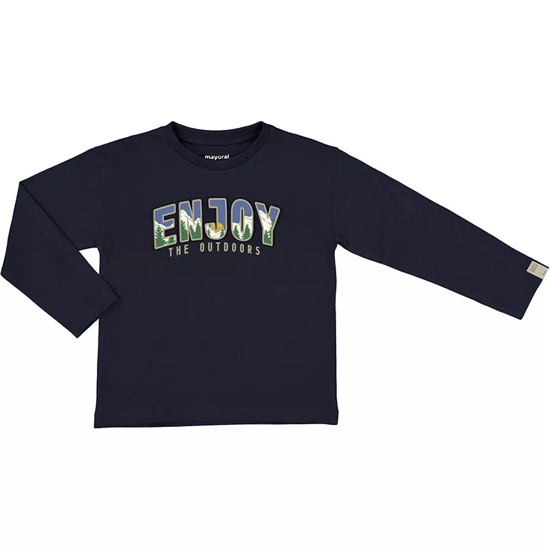 T-shirt Mayoral manga comprida com relevo