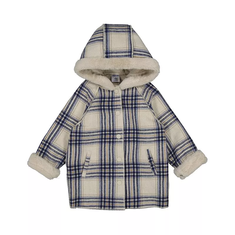 Abrigo Mayoral cuadros doble faz