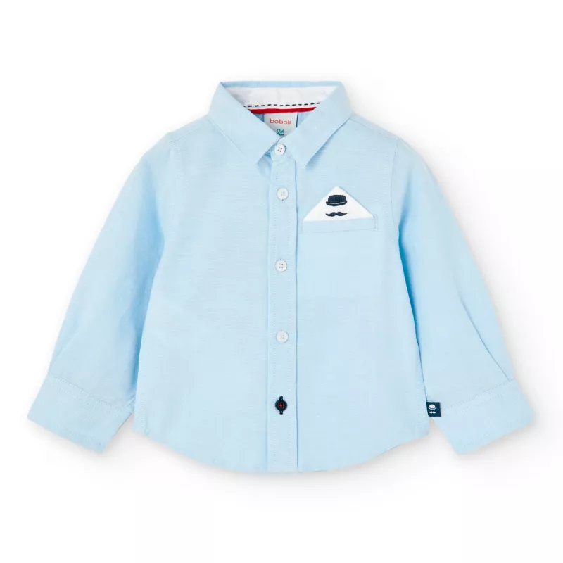 Camisa Boboli oxford de manga comprida