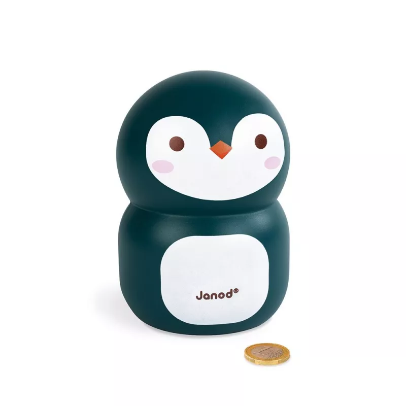 Hucha de madera Janod Pingüino