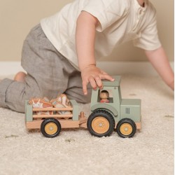 Canastilla pack regalo bebe bolsa tractores