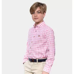 Camisa Spagnolo gabardine axadrezada