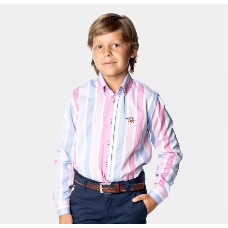 Camisa Spagnolo 4525 boton popelin