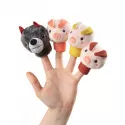 Fantoches de dedo Lilliputiens Lobo e os Três Porquinhos