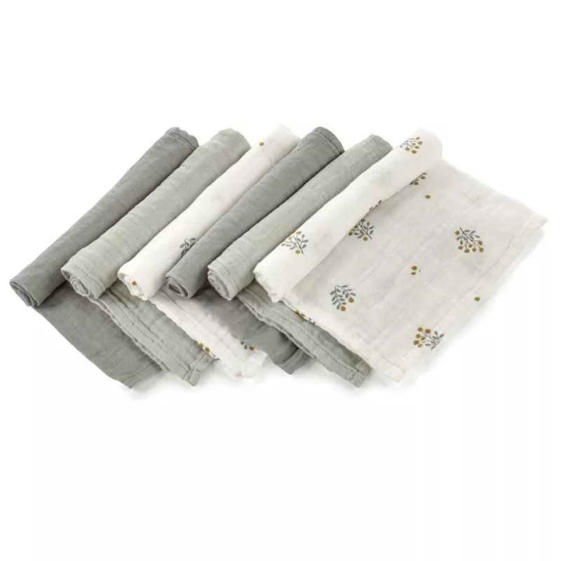 Conjunto de 6 musselinas de bambu JANE