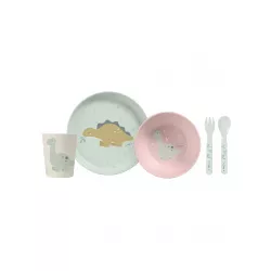 Saro Conjunto de louça de 5 peças para micro-ondas Wild Dinos