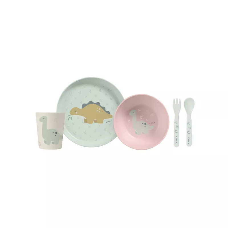 Saro Conjunto de louça de 5 peças para micro-ondas Wild Dinos