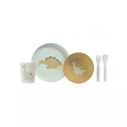 Saro Conjunto de louça de 5 peças para micro-ondas Wild Dinos