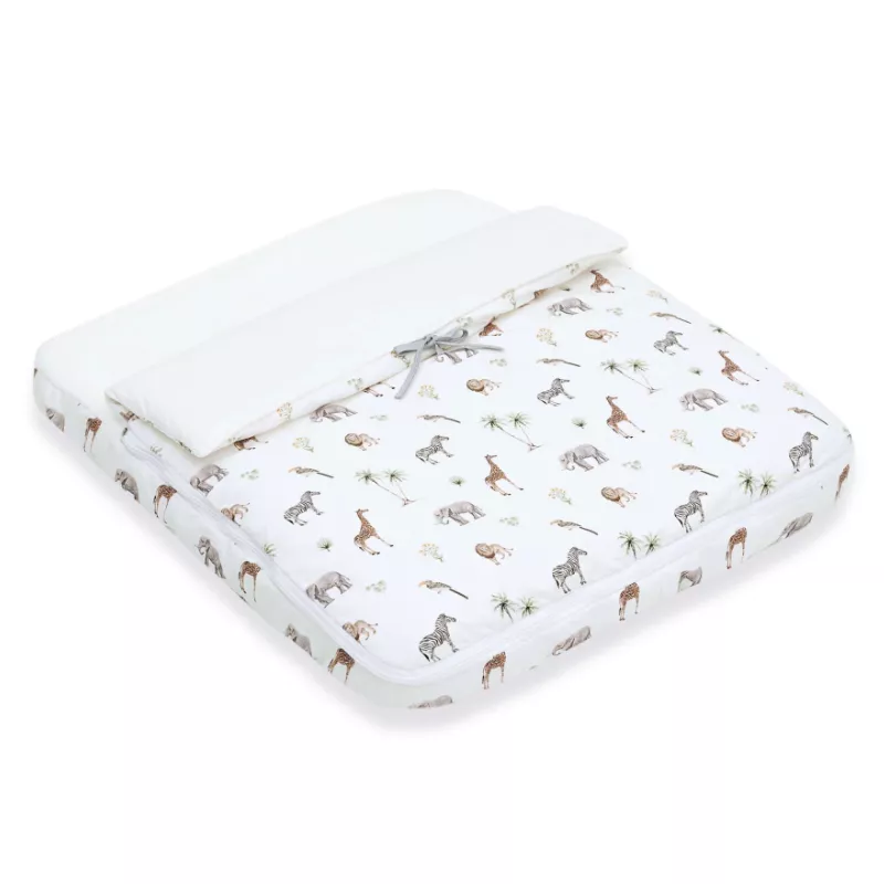 Capa de edredão Alondra Minicuna Oval Crea Uno Jungle Natura