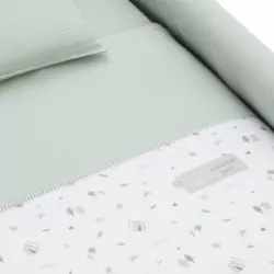 Minicuna Tijera Madera Cambrass Greeny Verde/Blanco