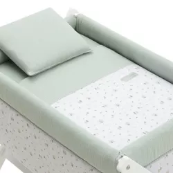 Minicuna Tijera Madera Cambrass Greeny Verde/Blanco