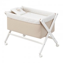 Minicuna Tijera Madera Cambrass Sky Beige/Blanco